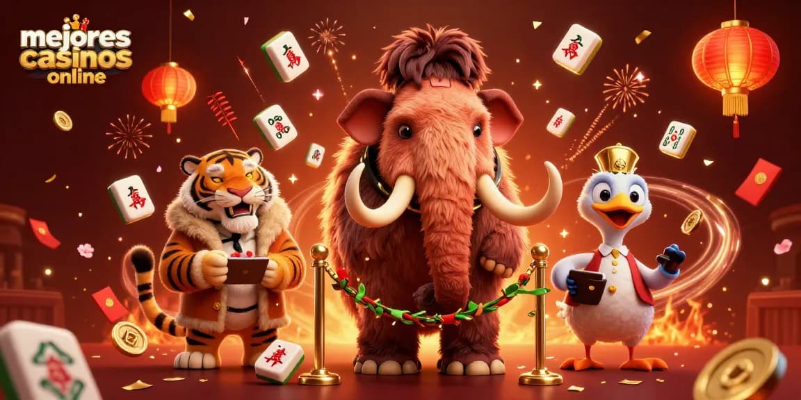 Los mejores casinos online: celebración de jugadores en un ambiente vibrante y festivo.
