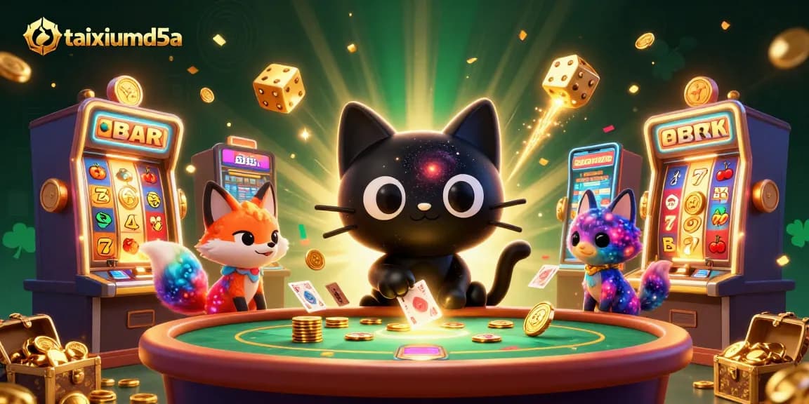 Engage in thrilling gameplay at taixiumd5a with a cosmic casino theme and exciting slot elements.
