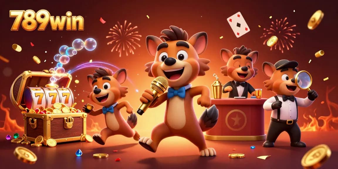 Engage with thrilling games at 789win, featuring vibrant casino characters and dynamic slot elements.