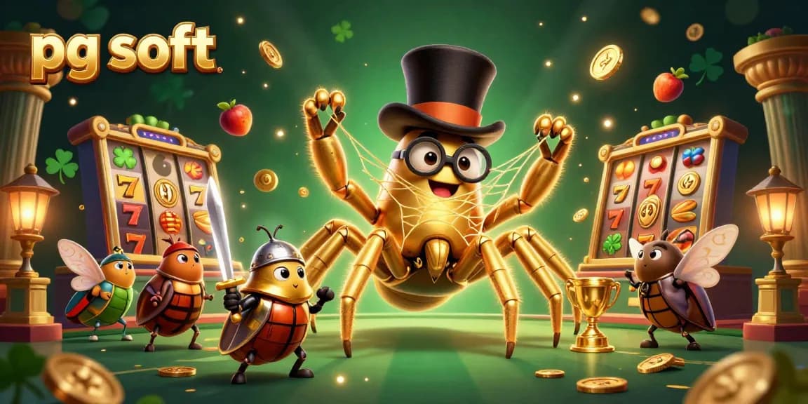 Experience exciting wins with pg soft in this vibrant 3D illustration of brave characters and casino symbols.