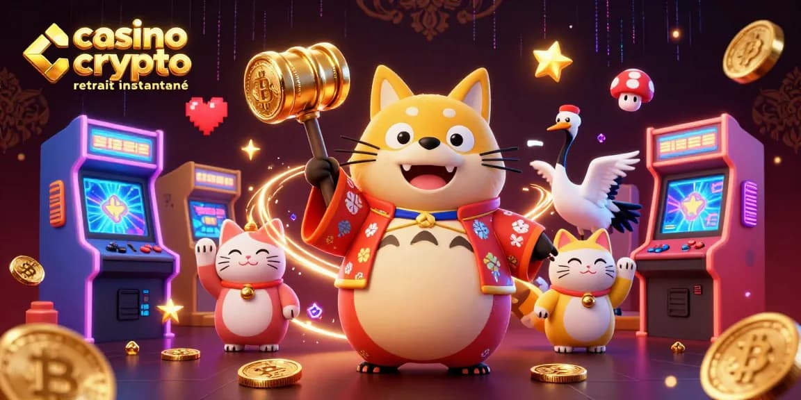 Experience quick wins at casino crypto retrait instantané with colorful characters and gaming elements.