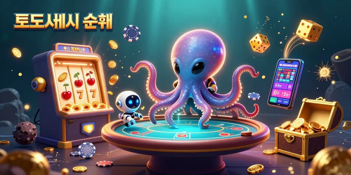 토토사이트 순위와 함께하는 외계 문어 캐릭터의 흥미진진한 일러스트