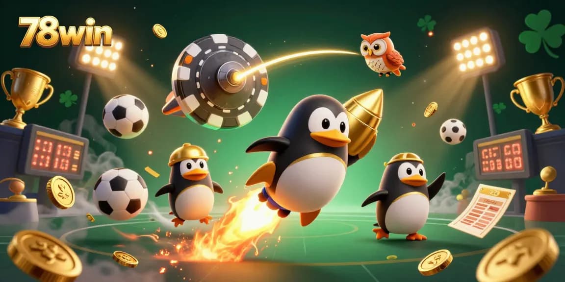 Experience thrilling gambling moments with 78win in this vibrant 3D casino scene.
