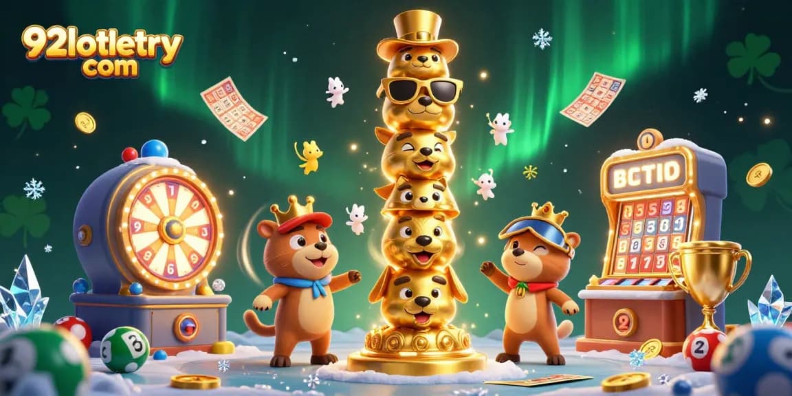 Engage with 92lottery com's vibrant lottery scene featuring dynamic gaming elements and winning symbols.