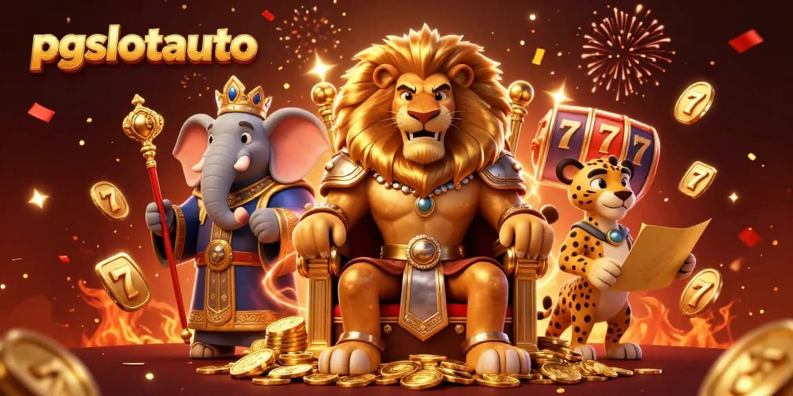 Spin the reels and win big with pgslotauto in an exciting 3D casino-themed illustration.