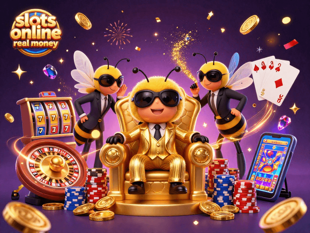 Spin the reels for jackpots with slots online real money in an immersive casino scene.
