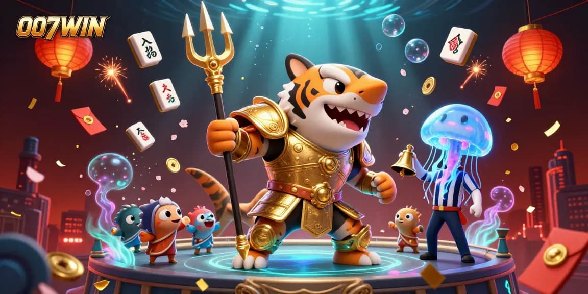 Engage in thrilling gameplay at 007WIN with unique underwater casino excitement featuring vibrant characters and dynamic elements.