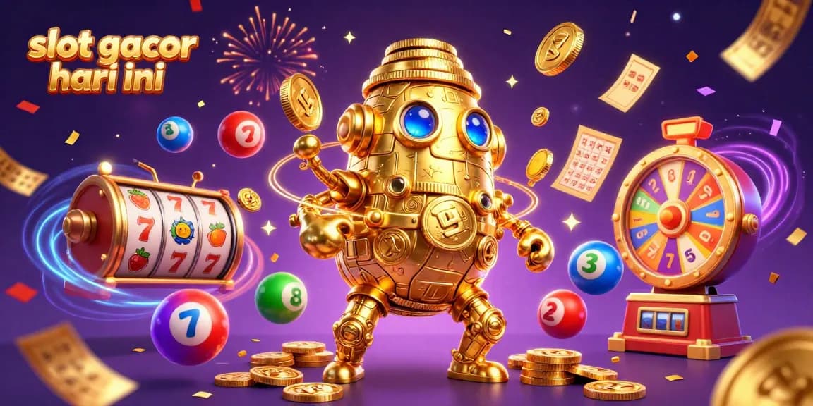 Spin and win with slot gacor hari ini in a vibrant, magical casino-themed illustration.