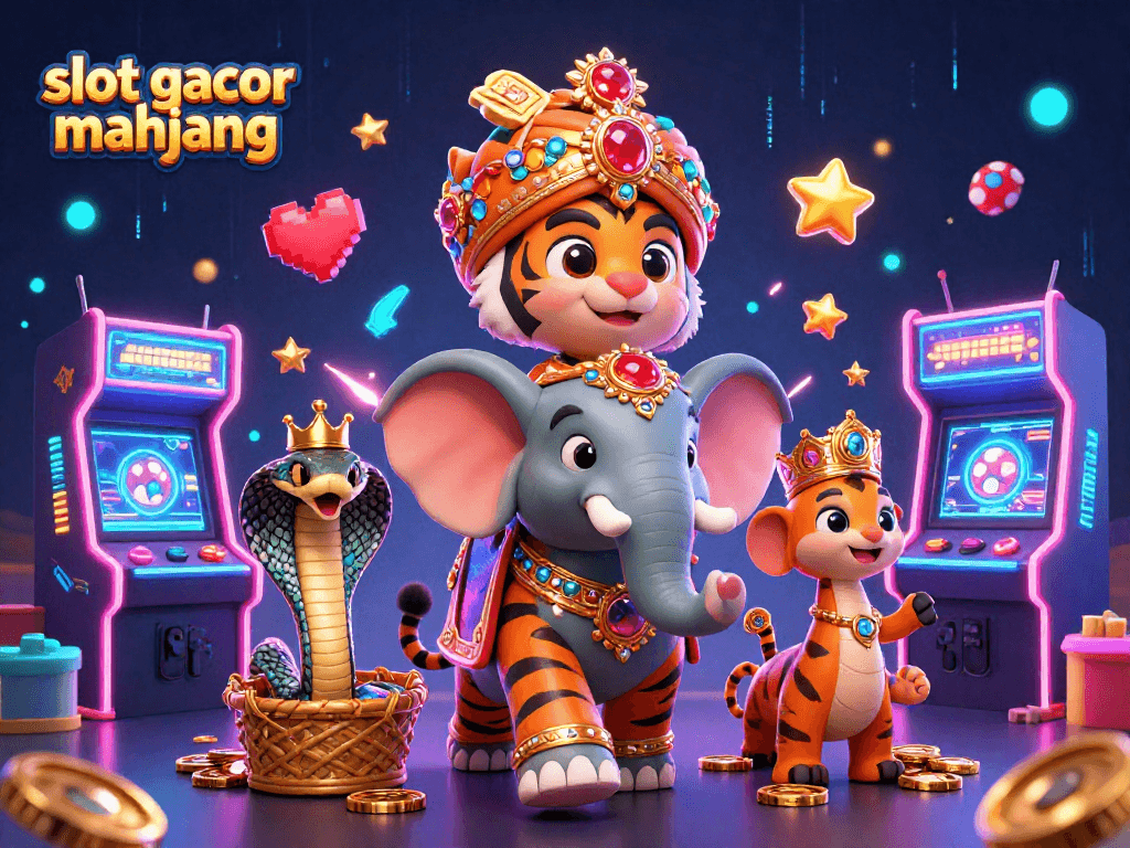 Engage in thrilling gameplay with slot gacor mahjong highlighted in an energetic 3D illustration featuring a colorful casino scene.
