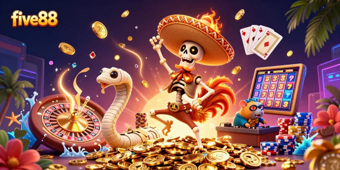 Engage with exciting wins at five88 while enjoying a festive 3D casino atmosphere.
