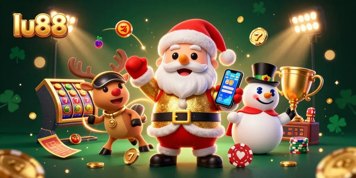 Experience the excitement of lu88 with casino games and jackpots in vibrant 3D illustration.