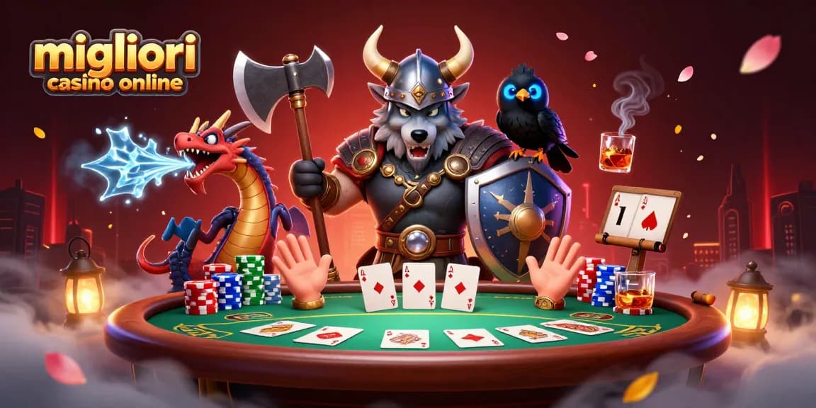 Giocatori nei migliori casino online impegnati in una emozionante partita a poker con tavoli e fiche colorate.