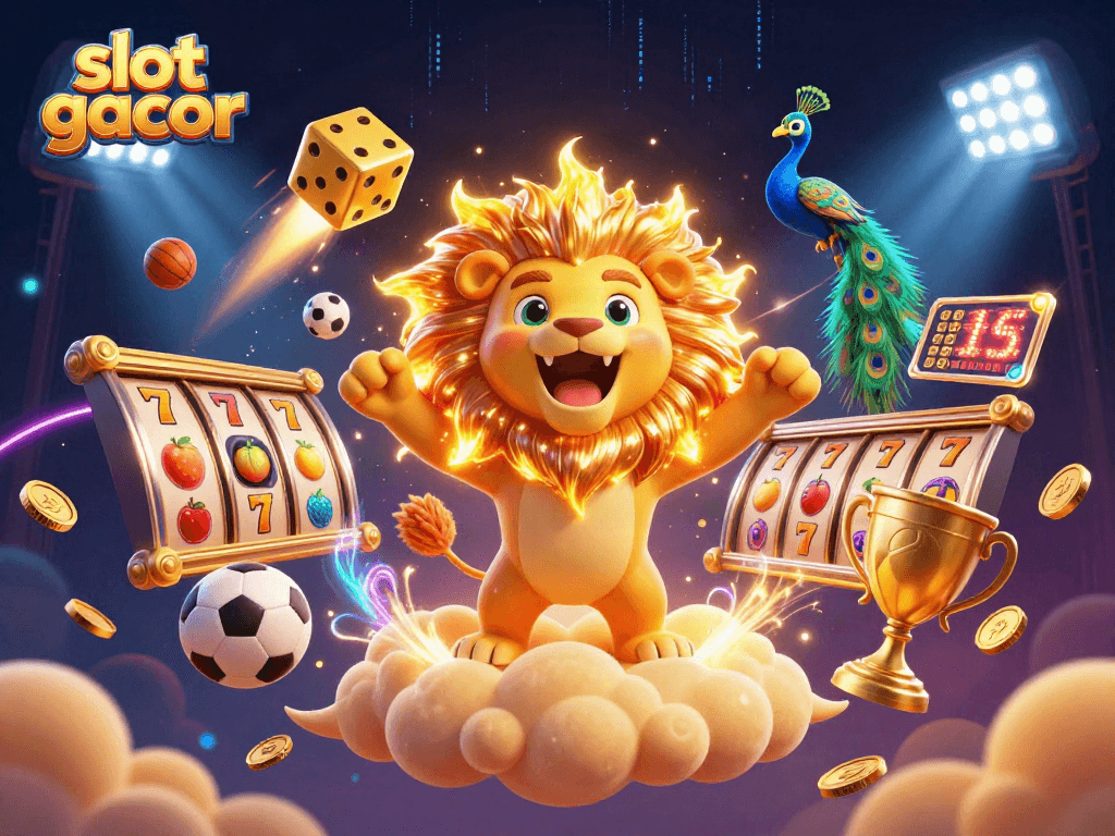 Experience the excitement of slot gacor with dynamic casino elements and vibrant imagery.