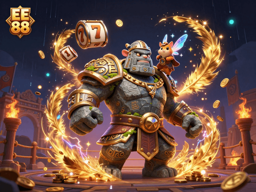 Engage with thrilling EE 88 slots in a vibrant, magical casino environment.