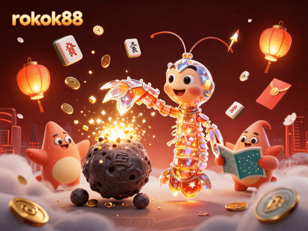 Experience rokok88 like never before with an immersive galactic illustration featuring samurai and starfish amid treasures.