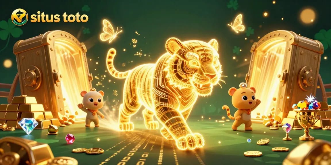 Experience situs toto in a vibrant digital casino world filled with golden treasures and energy