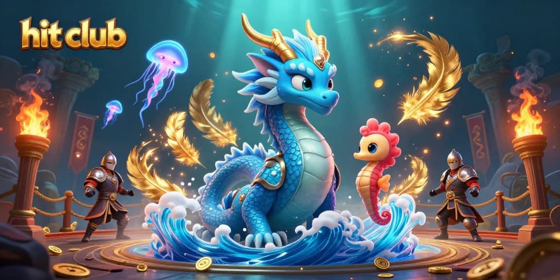 Engage at the hit club where a dragon, seahorse knight, and jellyfish celebrate big wins!