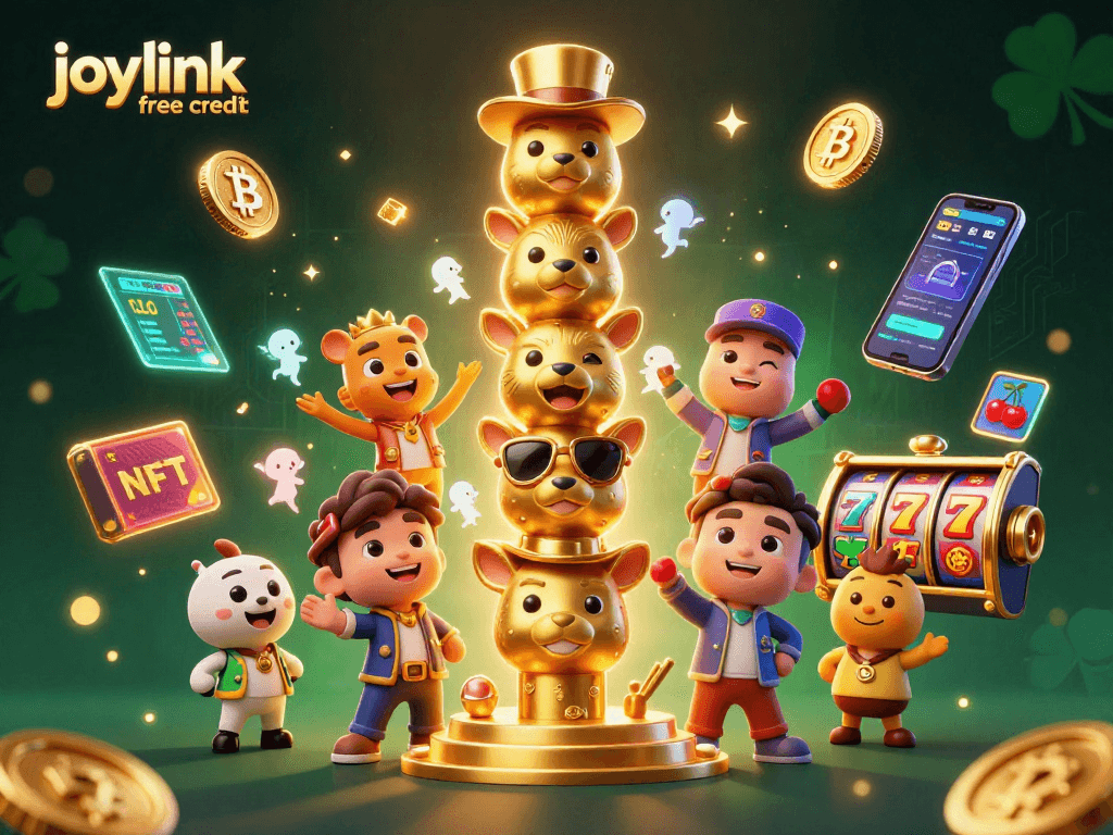 Spin for joylink free credit with vibrant 3D casino characters and dynamic slot elements!