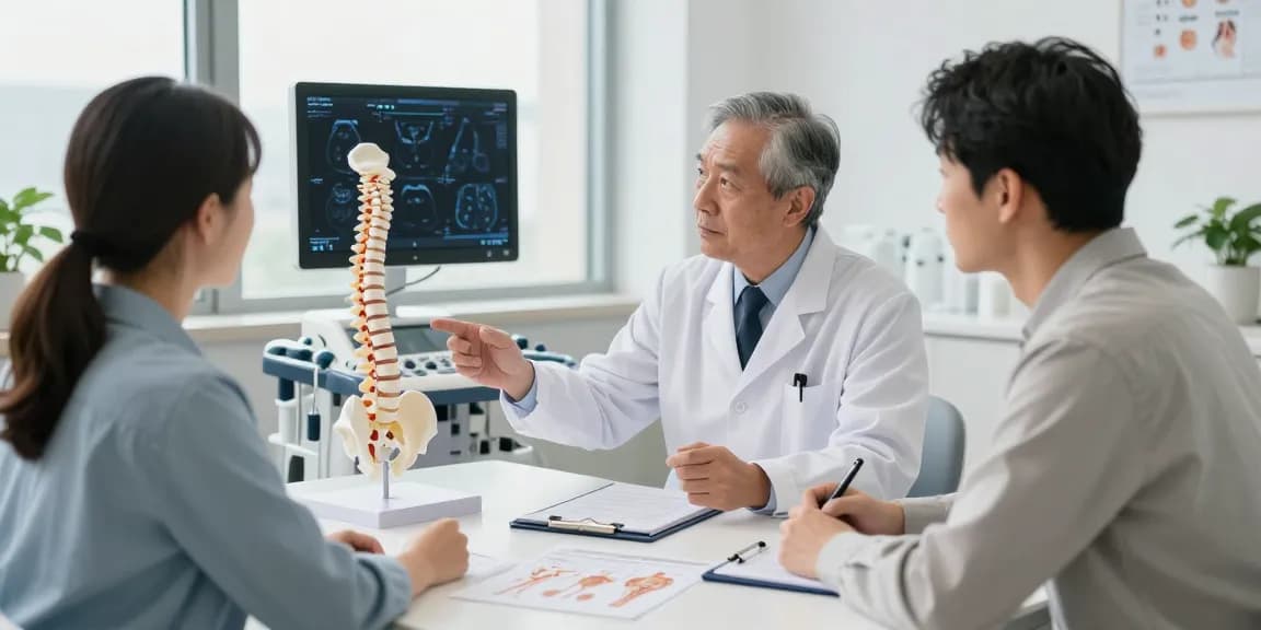 Understanding Boyun fıtığı ameliyatı options with a specialist in a medical consultation