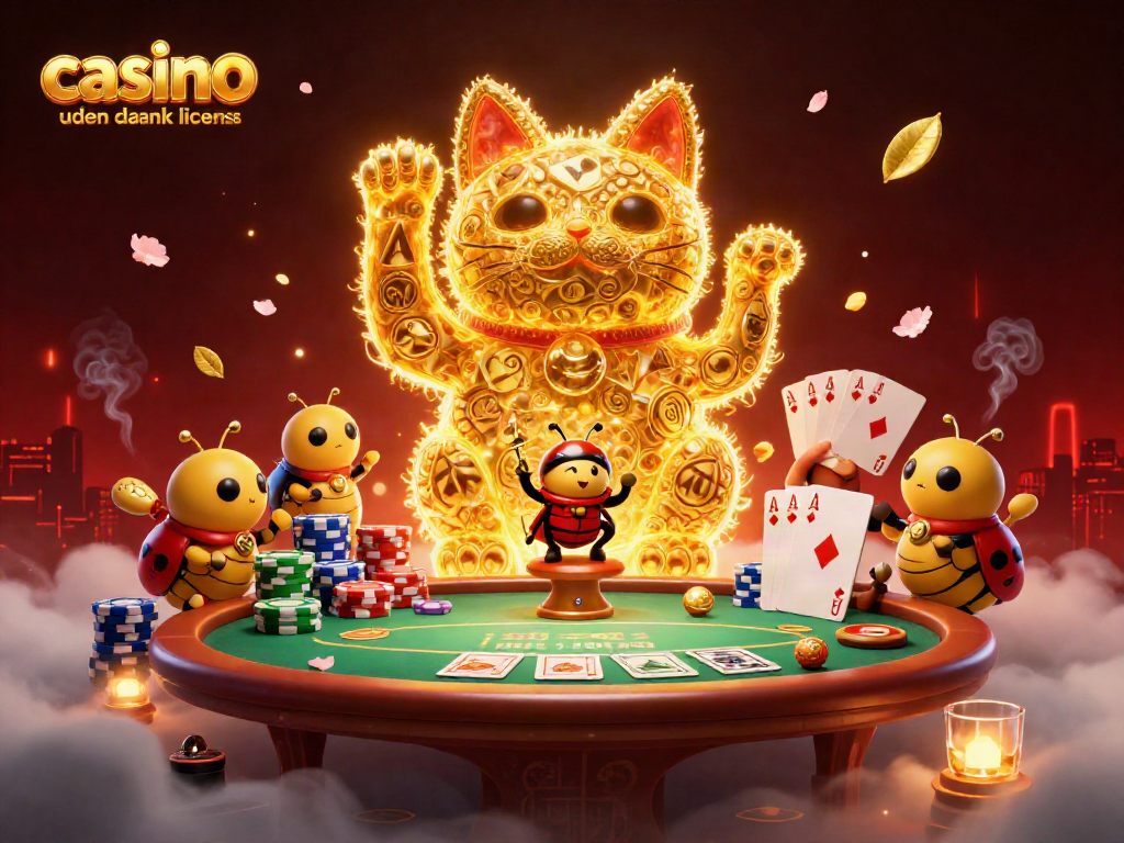 Catch the excitement at casino uden dansk licens with a vibrant scene of lucky symbols and dynamic action.