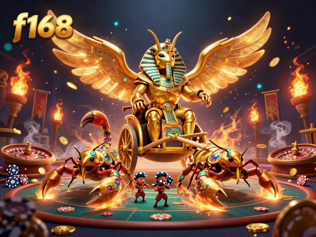 Engage with thrilling gameplay at f168 featuring a captivating casino scene with vibrant elements and characters.