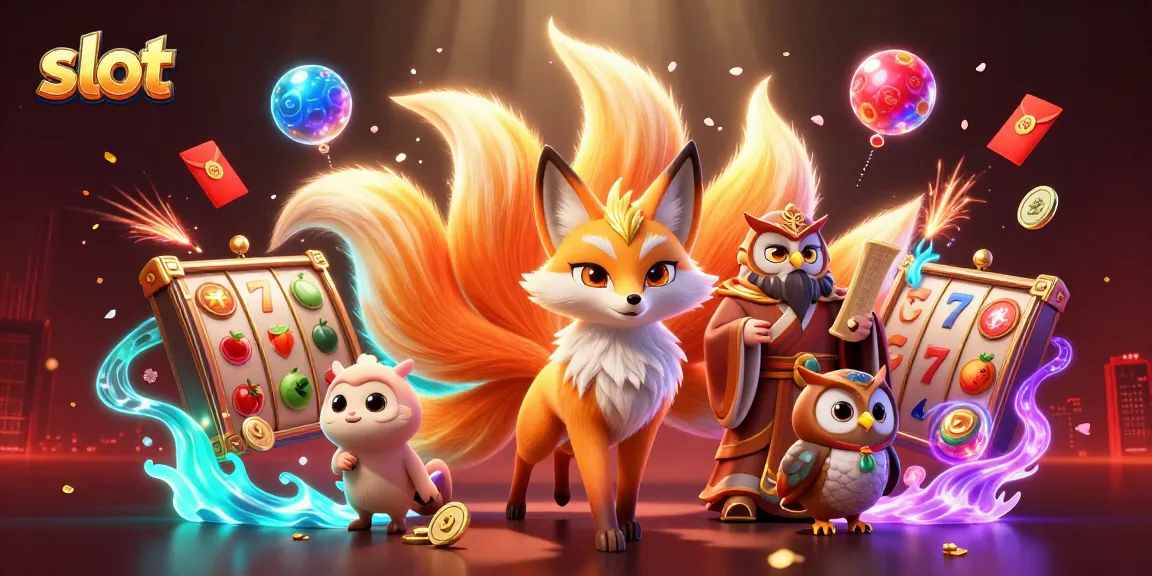 Win big with vibrant slot reels spinning and colorful characters in an engaging casino scene