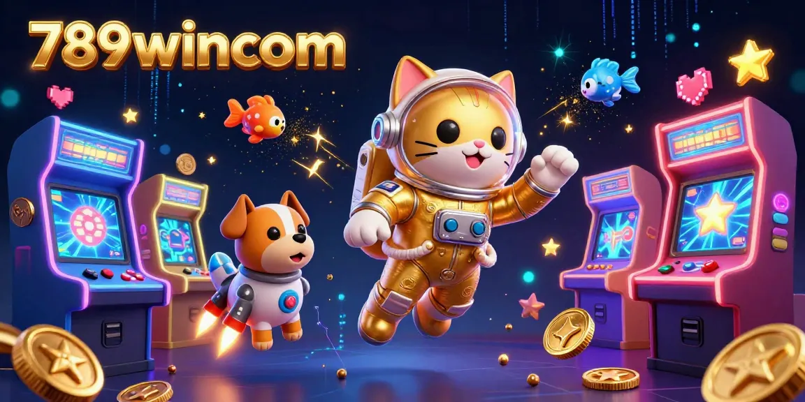Engage in 789wincom's vibrant casino world with interactive characters and game elements.
