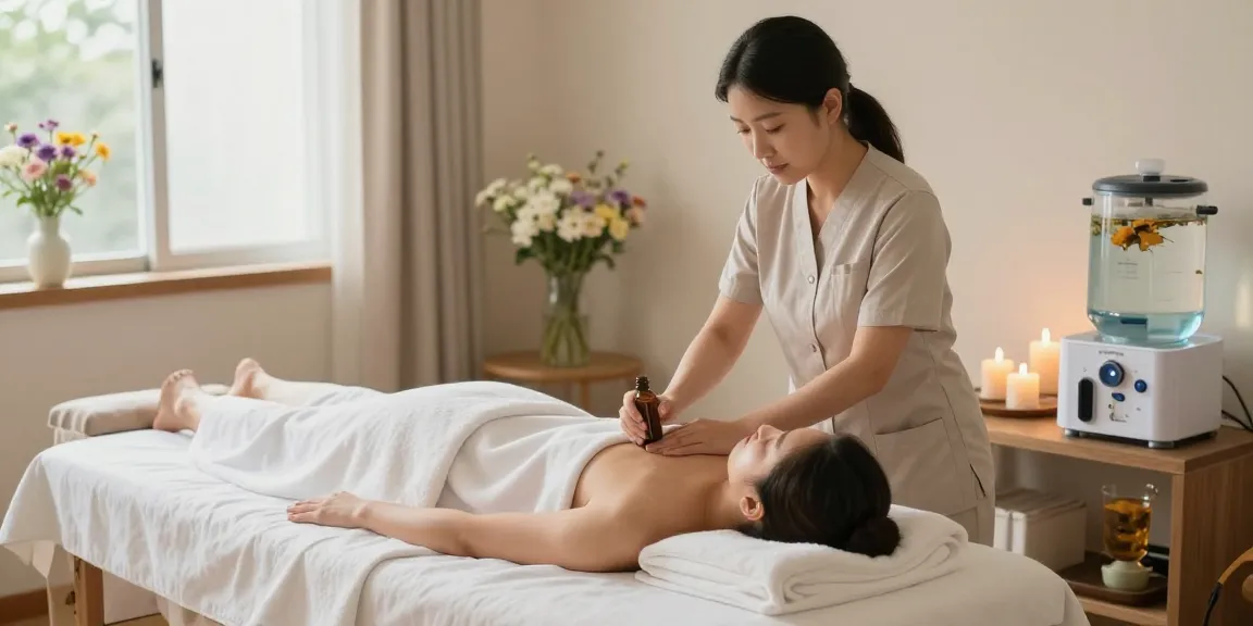 신림동출장마사지 session in a tranquil home spa with a professional therapist.