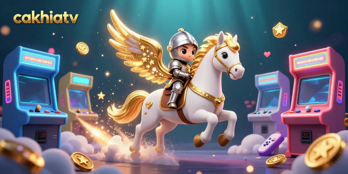 Experience high-quality streaming on cakhiatv with vibrant game elements and action-packed visuals.