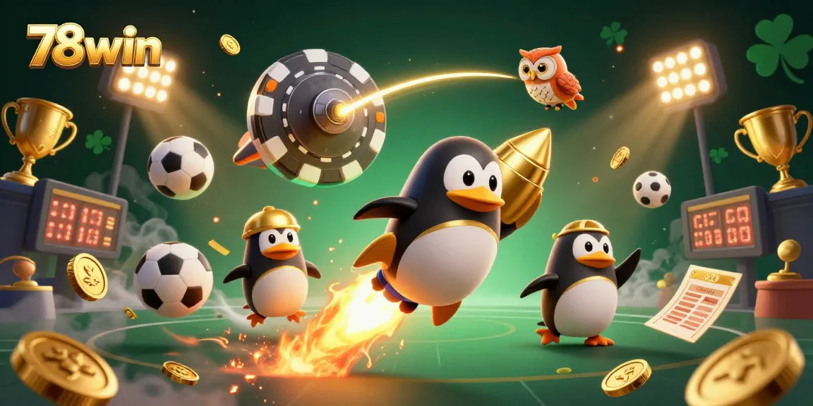 Experience thrilling gambling moments with 78win in this vibrant 3D casino scene.