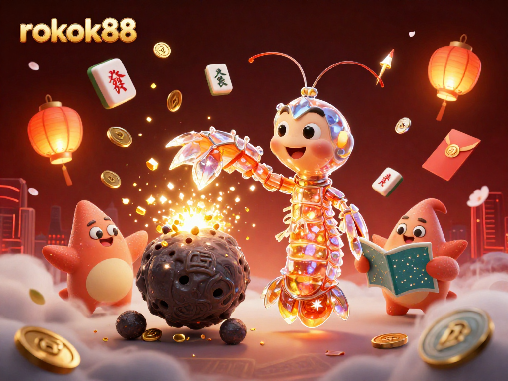 Experience rokok88 like never before with an immersive galactic illustration featuring samurai and starfish amid treasures.