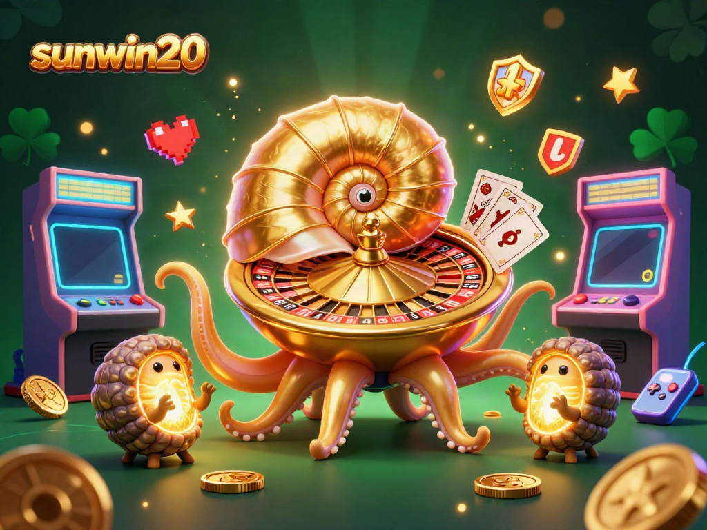 Engage with sunwin20 as a giant nautilus roulette wheel delivers vibrant gaming action and golden rewards.