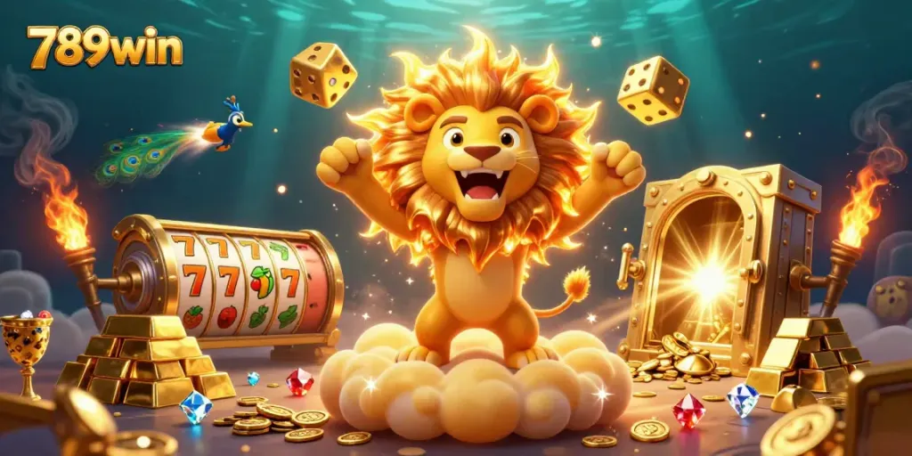 Experience thrilling wins at 789win with vibrant slot reels and golden treasures bursting with excitement.