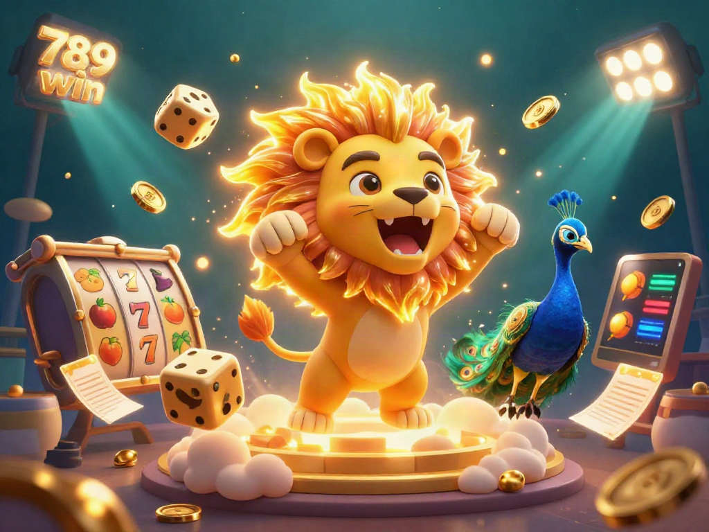 Experience the thrill of winning big with 789 win, highlighted by a dynamic casino scene.