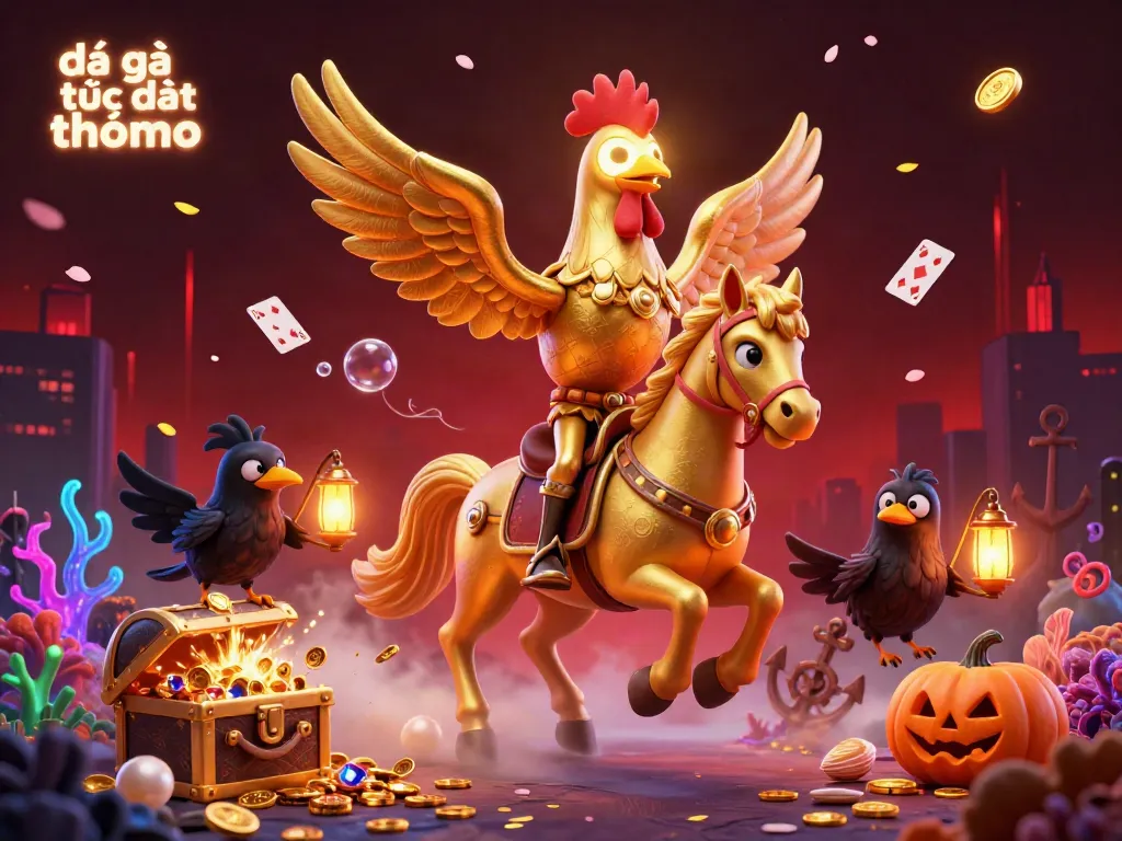 Experience thrilling đá gà trực tiếp thomo in an ultra-detailed 3D casino scene with vibrant gaming elements.