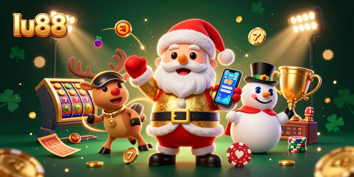 Experience the excitement of lu88 with casino games and jackpots in vibrant 3D illustration.