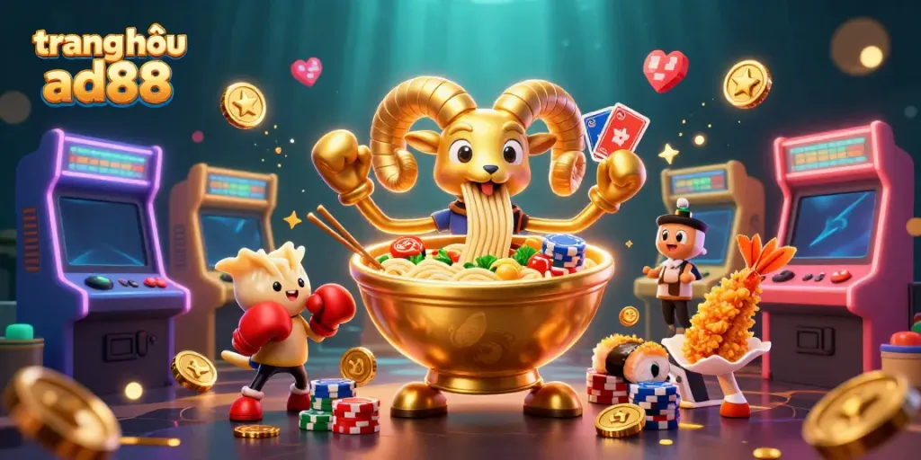 Experience winning moments at trang chủ ad88 with vibrant 3D casino characters amidst gaming excitement.
