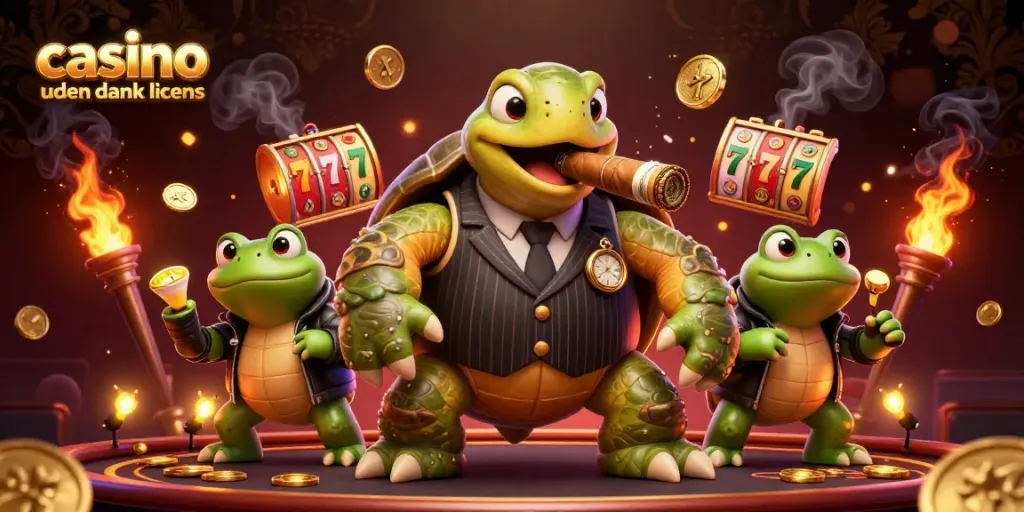 Engage with casino uden dansk licens through an exciting 3D illustration featuring dynamic casino elements.
