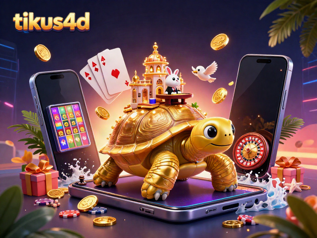 Experience the exciting world of tikus4d with a captivating golden tortoise casino scene, complete with dynamic game elements.