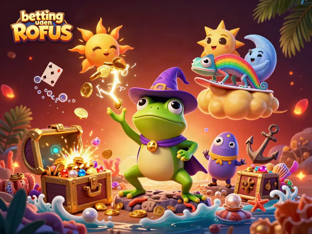 Experience the excitement of betting uden ROFUS with vibrant casino-themed 3D artwork.