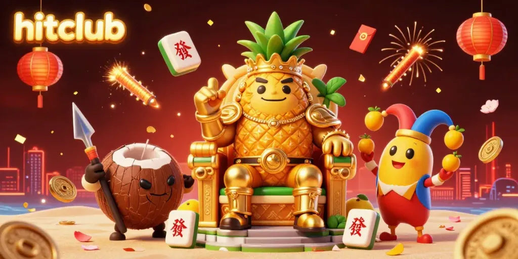 Experience exhilarating gameplay at hitclub with the golden pineapple king in a vibrant beach casino.