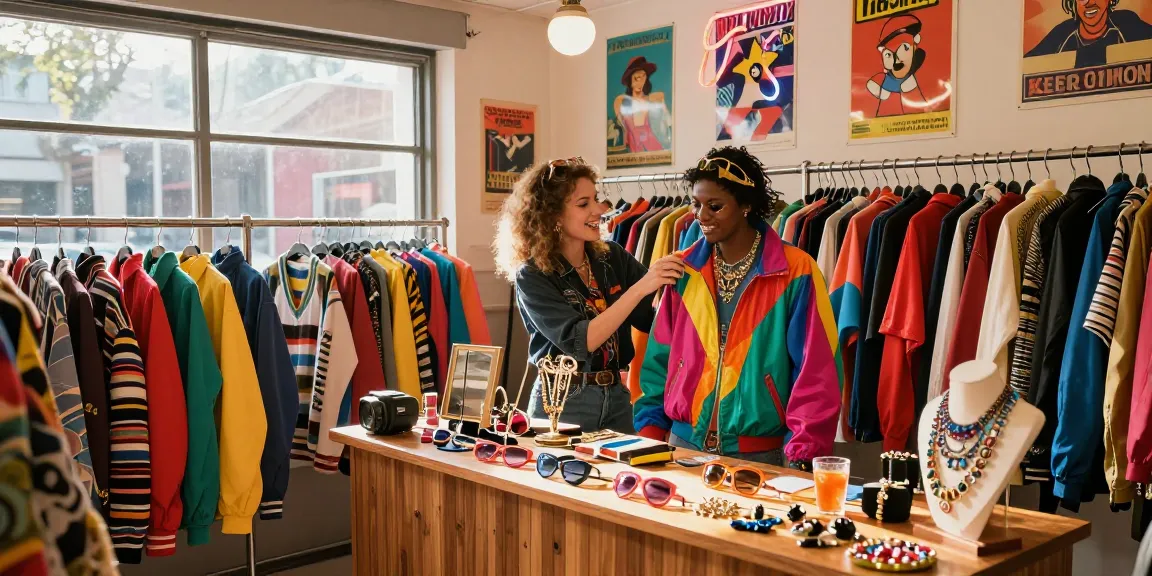 Experience rokok 88 with vibrant vintage fashion in a retro boutique.
